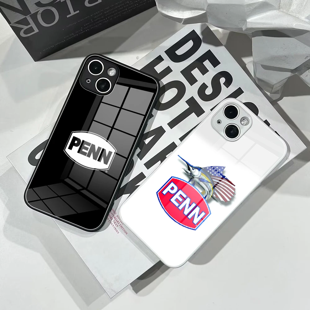 Luxury Gear Reel Rod Penn Fishing Phone Case Tempered Glass FOR IPhone 14 13 11 12 Pro 8 Plus X 13 Pro MAX XR XS MINI Covers