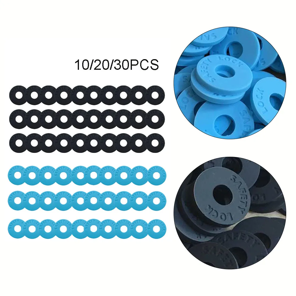 

10/20/30pcs Guitar Strap Locks No Drilling No Screwing Without Damage Lightweight Soft Rubber Black/Blue Guitar Accessories