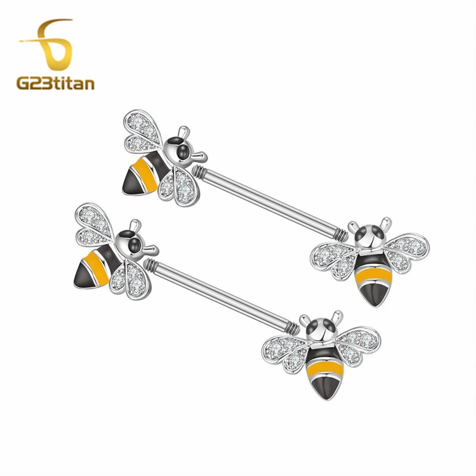 Кольца для сосков из титана и стали 14 г 2 шт