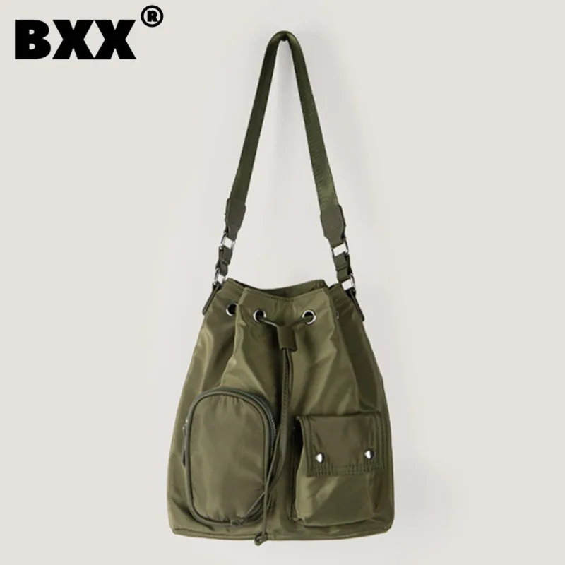 

[BXX] Nylon Single Shoulder Crossbody Bags For Women Solid Portable Casual Large Capacity Versatile Bag Summer 2023 New 8CY342