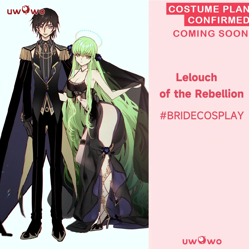 

$1 депозит = $8 Купоны UWOWO CODE GEASS Lelouch of the Rebellion черный невесты вер. Карнавальный костюм C.C. Lelouch Невеста Косплей