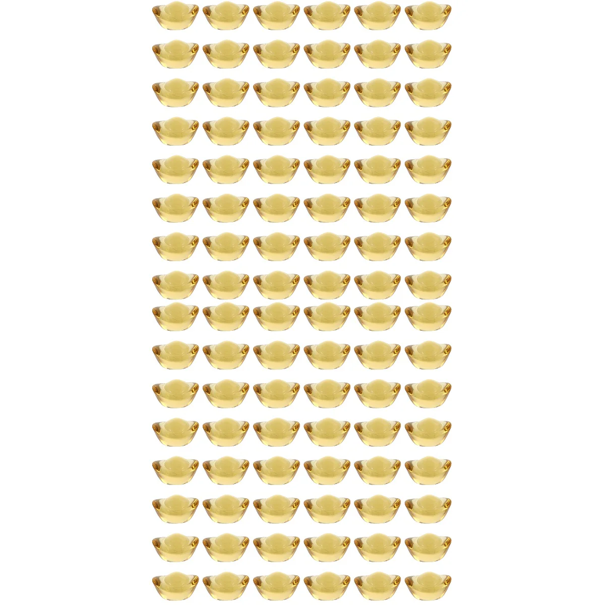 

200 pcs Exquisite Crystal Craft Scene Decors Small Gold Ingot Shaped Adornments