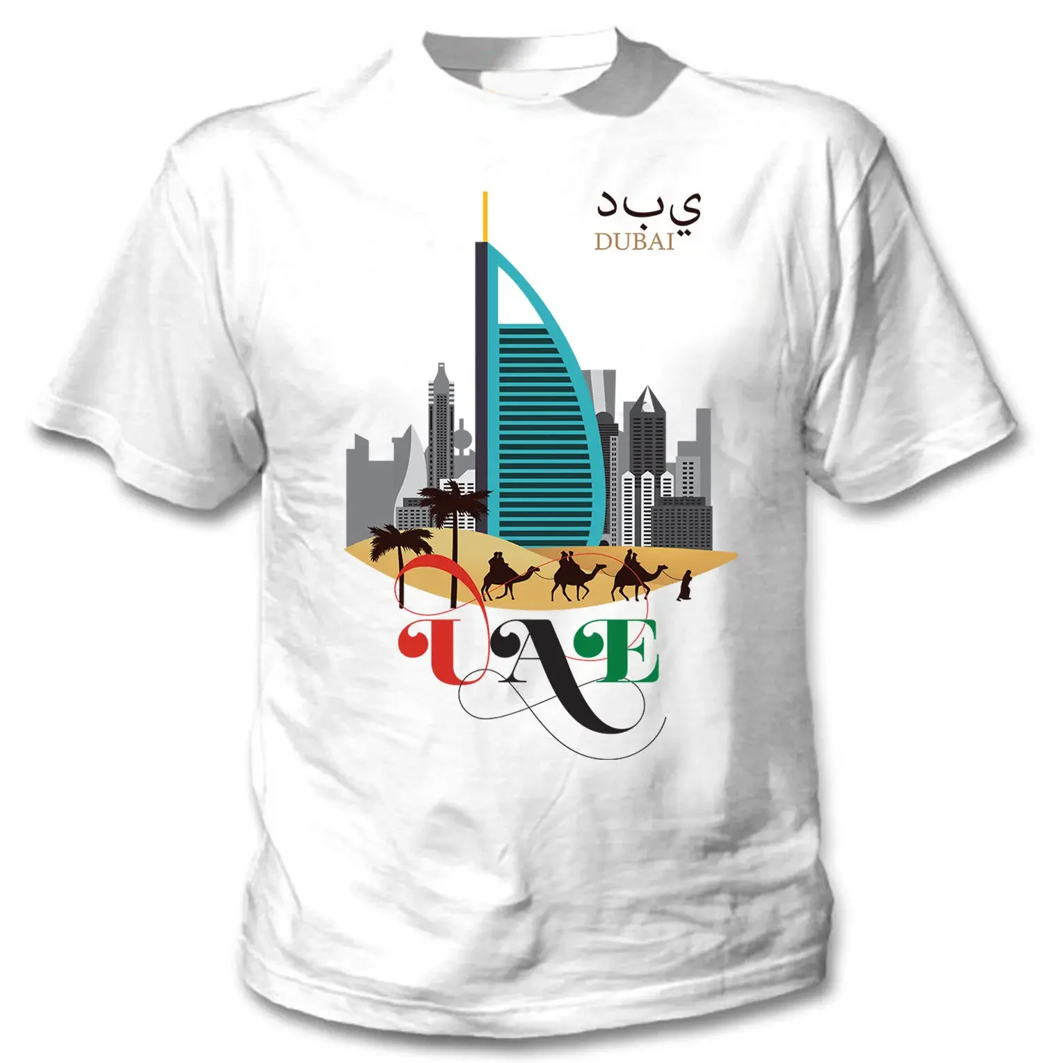 Футболка оаэ дубай. Летняя Хлопковая мужская футболка с коротким рукавом и