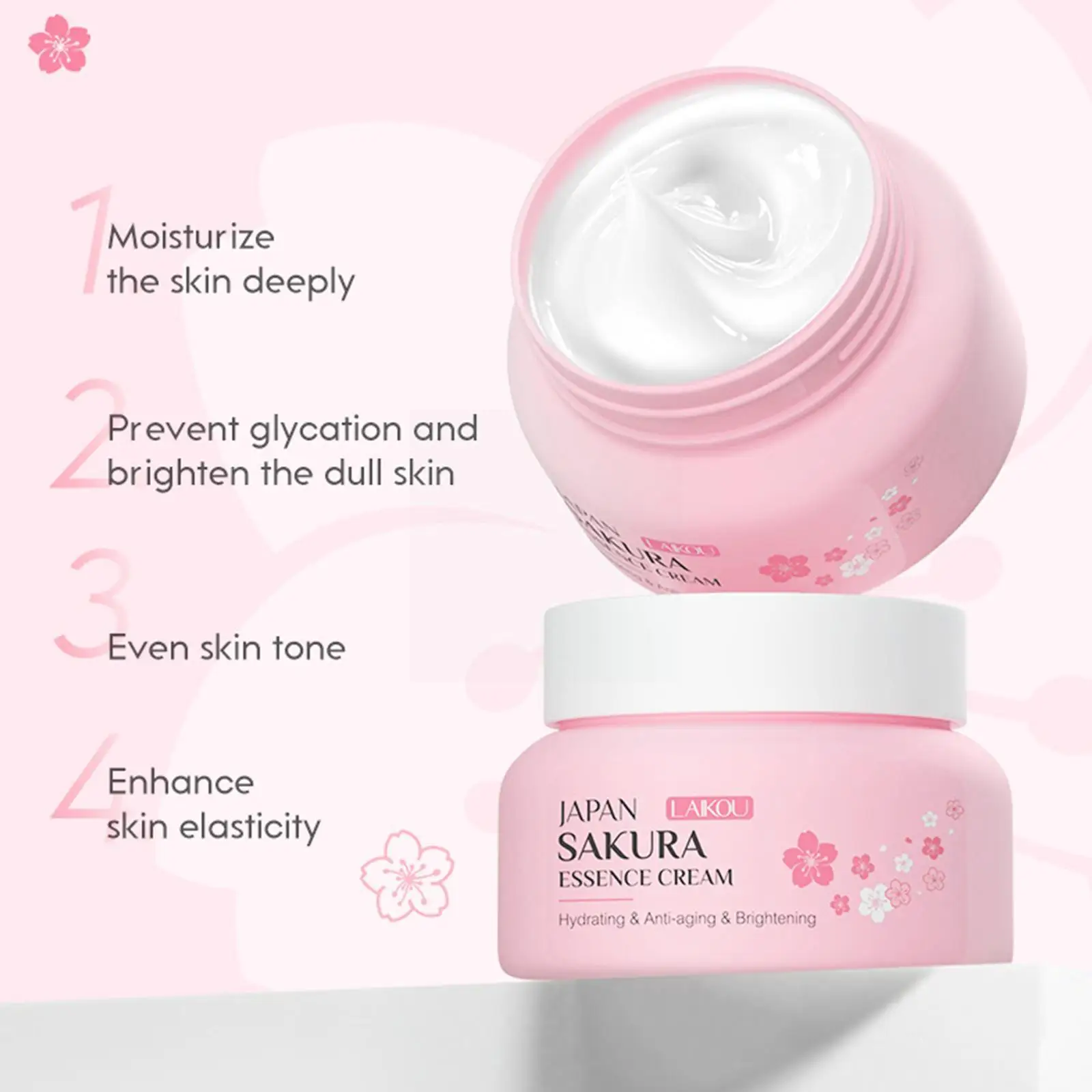 

60g Japan Essence Cream Blossom Facial Cream Moisturizing Skin Care Anti Brighten Anti Wrinkle Aging Skin X9Q3