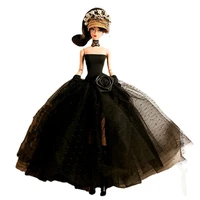classic black rose wedding dresses for barbie doll clothes for barbie dress 16 bjd dolls accessories outfits princess gown toys