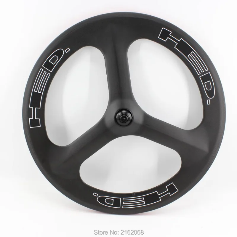

Spokes Road Track Fixed Gear Bike Matt 3K Full Carbon Bicycle Tri-spoke Wheels Carbon Clincher Tubular Rims Free Ship MZYYH