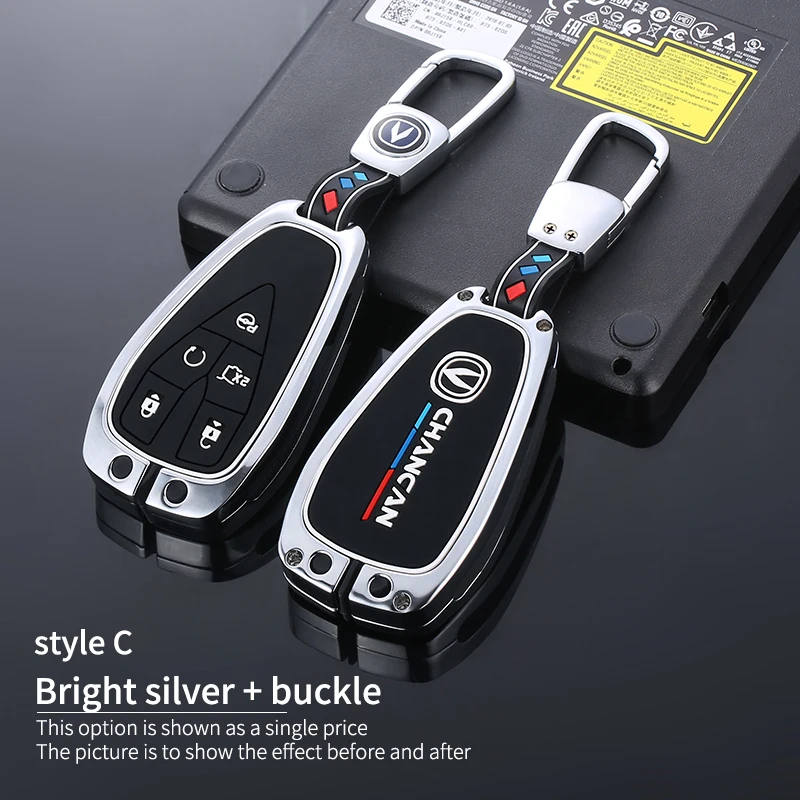 

Car Key Cover Case For Changan CS35 PLUS CS75PLUS CS55PLUS Eado UNI-T Oushang X5 X7 EV Interior Zinc Alloy Key Bag Accessories