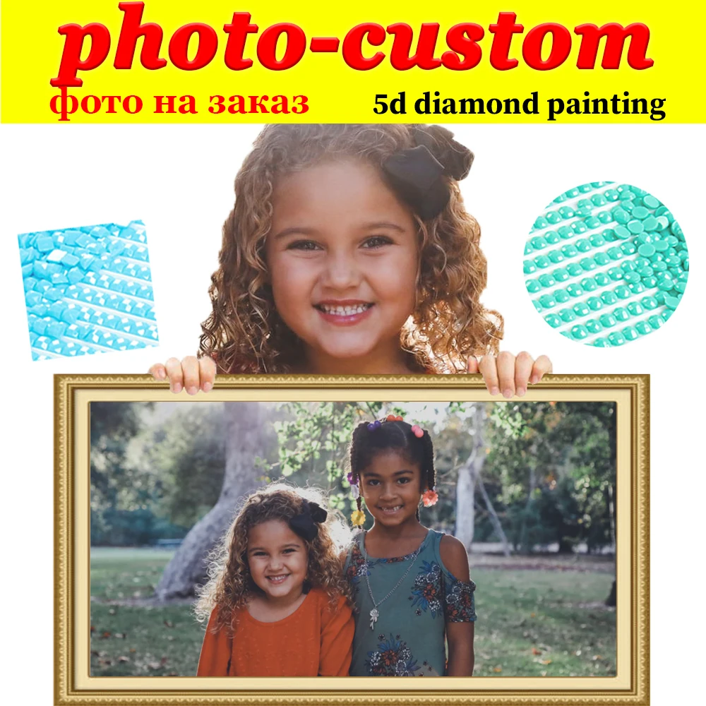 

Photo Custom DIY Diamond Embroidery Full Round Resin 5D Diamond Painting Cross Stitch Diamond Mosaic Kits Birthday Gift