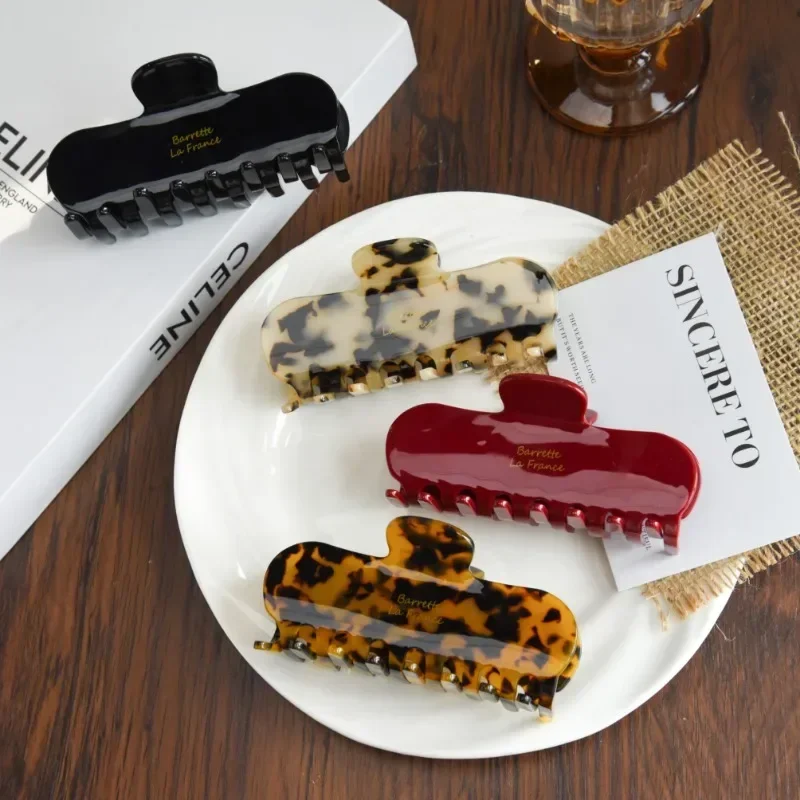 Новые простые большие заколки для волос ацетатные классический универсальный