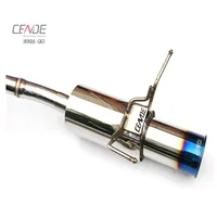 CENDE Aggressive Sound Single Blue Exit Exhaust Pipe for HONDA SPORT FIT GK5