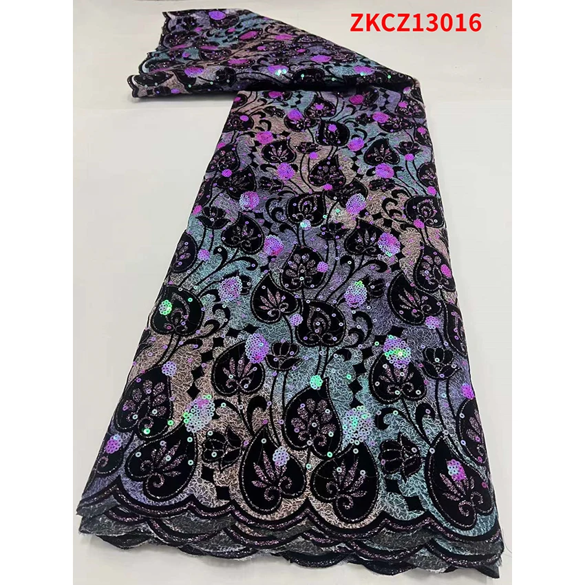 Удобная африканская сетчатая кружевная ткань с блестками 5 ярдов большая акция