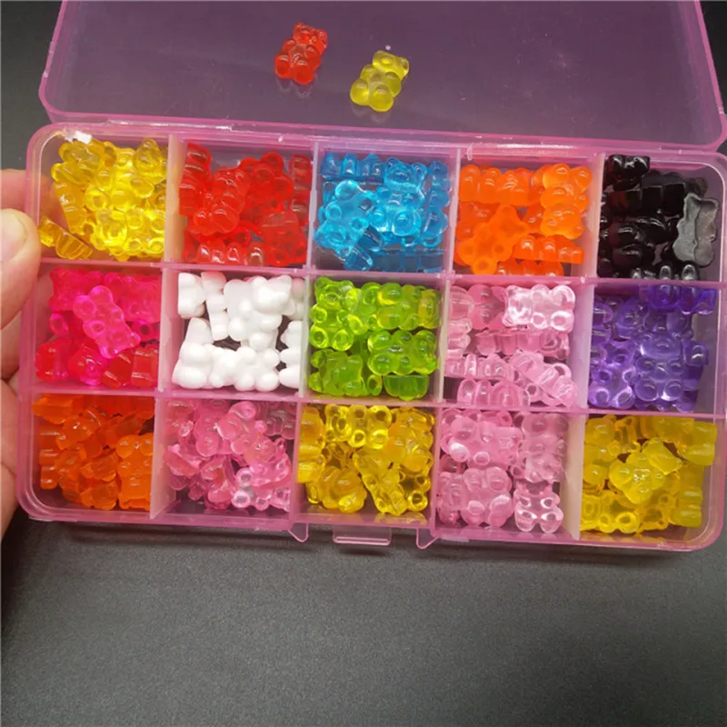 

Soft Candy Bear Nail Art Decorations Kawaii Gummy Star/Heart/Candy Nail Charms Rhinestones DIY Trendy Manicure Accessories