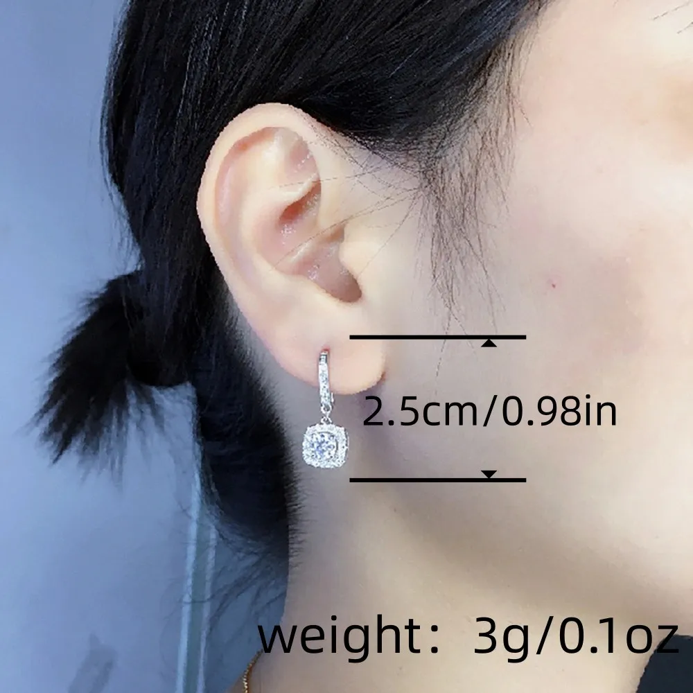 

Fashion Geometric Women Stud Earrings Cubic Zirconia Wedding Party Daily Wearable Fashion Jewelry Hot
