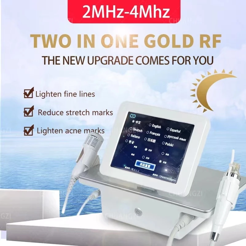 2-in-1 fractional RF microneedle machine RF microneedle beauty machine for facial enhancement rf microneedle radio enlarge