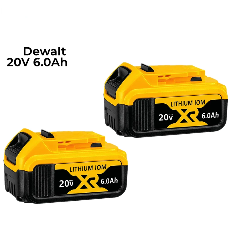 

2 x 6.0Ah 20V spare lithium ion battery with 3A DCB112 charger for Dewalt 18V DCB180 DCB181 DCB181-xj DCB200 DCB200-2 battery