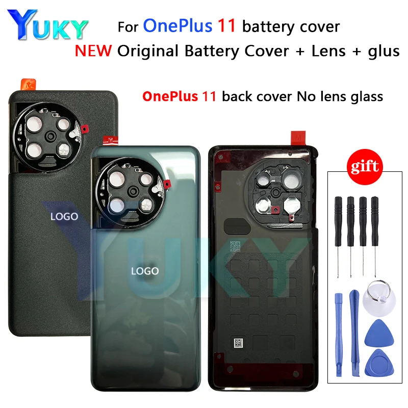

Оригинальная задняя крышка батарейного отсека для OnePlus 11 + рамка для камеры задняя крышка чехол для OnePlus 1 + 11 чехол для батарейного отсека