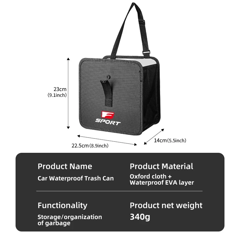 Автомобильный мусорный бак складной подвесной мешок для мусора Lexus ES LS IS GS LC RC GC RX
