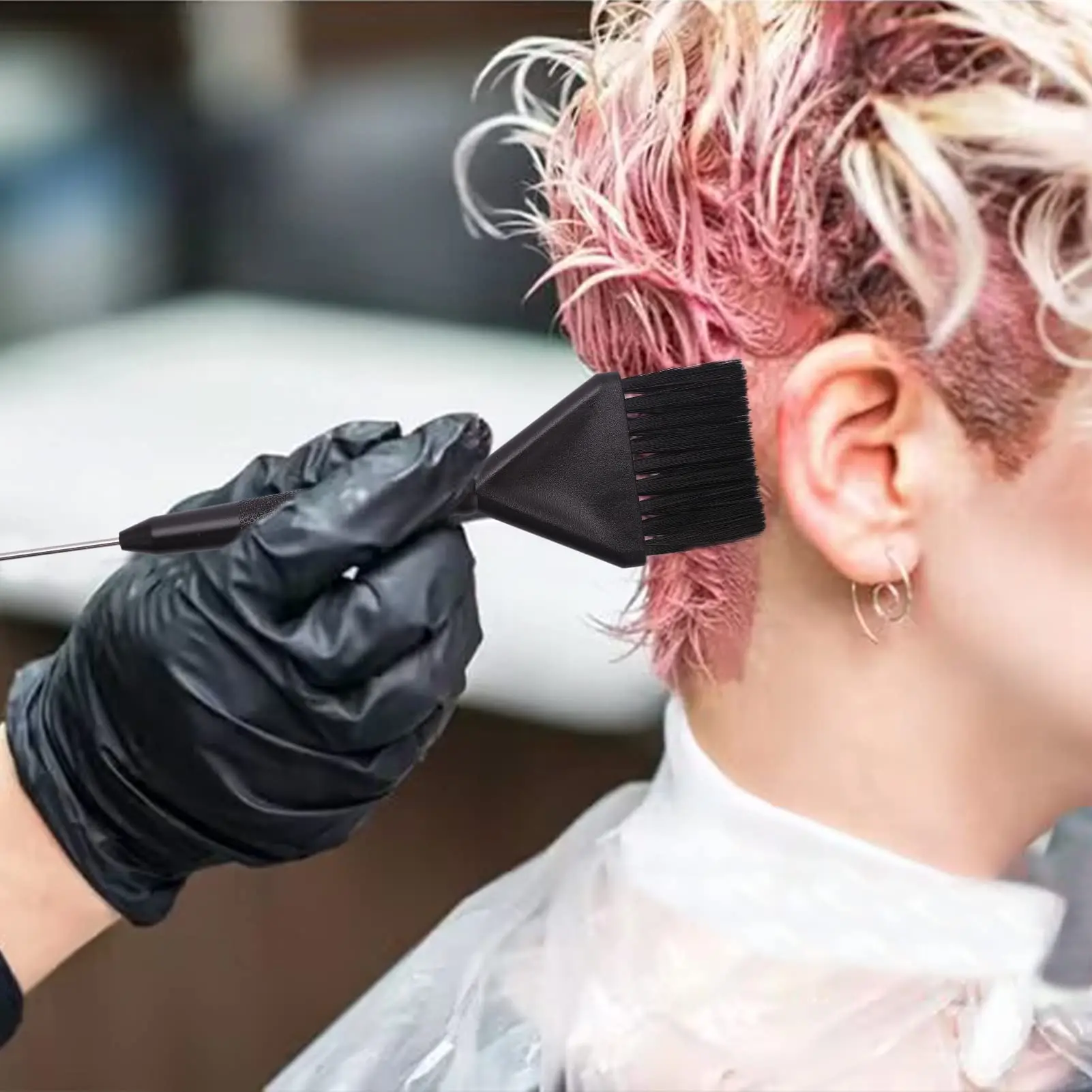 Профессиональные резиновые перчатки для окрашивания волос набор кистей сделай