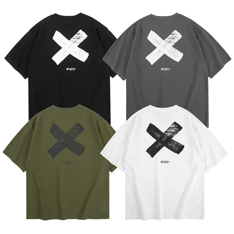 Новые летние футболки WTAPS Chaopai с принтом на спине свободные повседневные мужские