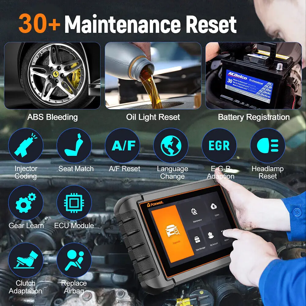 Автомобильный диагностический сканер FOXWELL NT809 с поддержкой OBD2