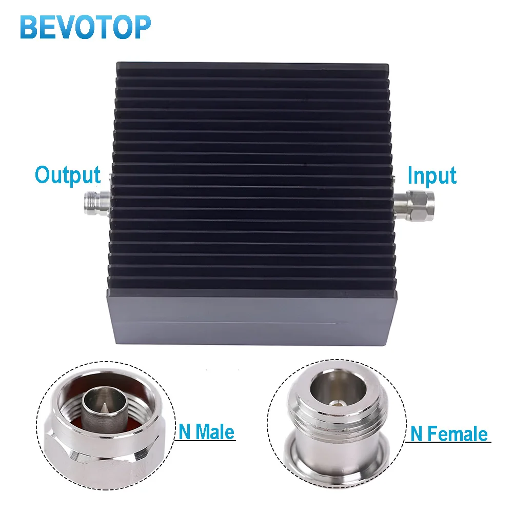 Аттенюатор типа N 200 Вт DC-3 ГГц/4 ГГц 1 дБ ~ 60 штекер с гнездом радиочастотный