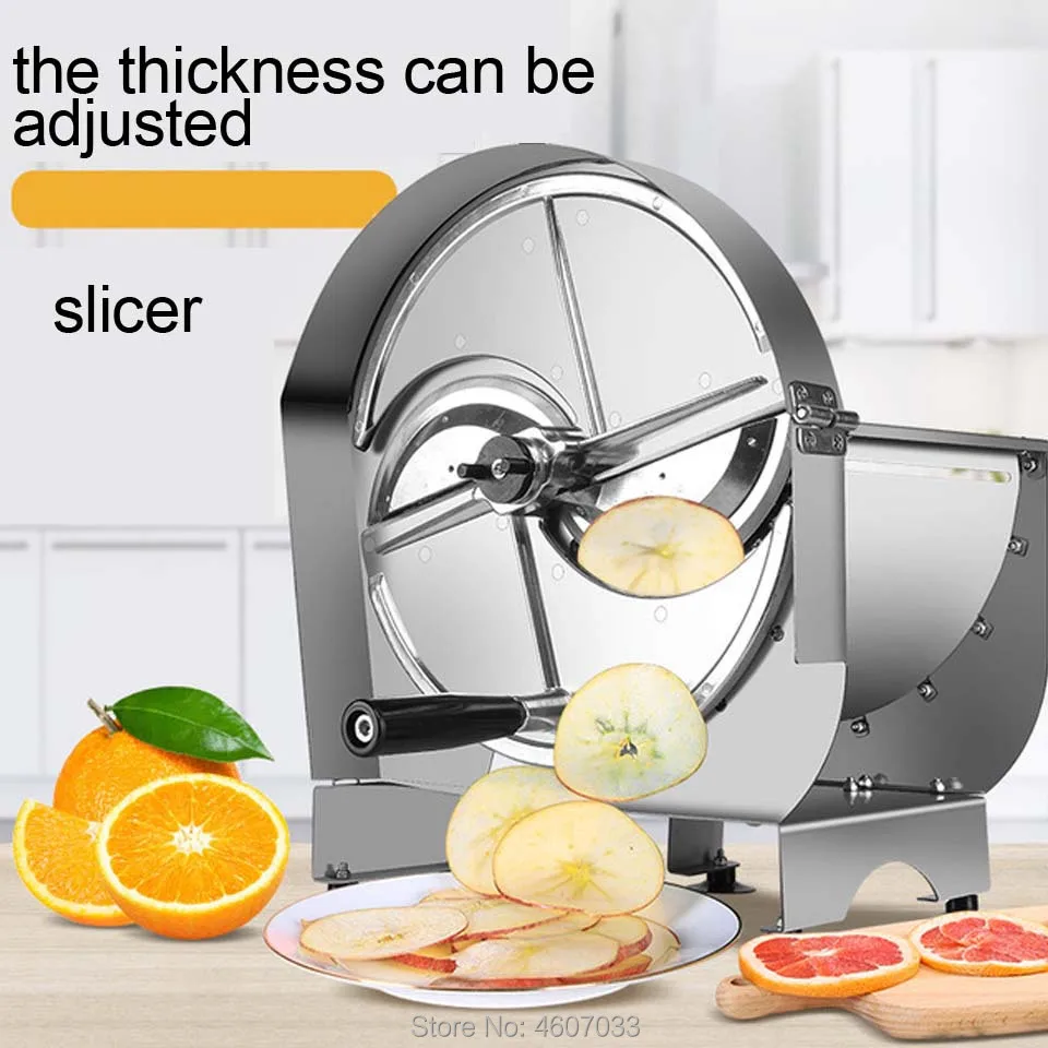 

large slicing machine Stainless steel slicer Household commercial Manual Thickness adjustable fruit vegetable grinder slicer