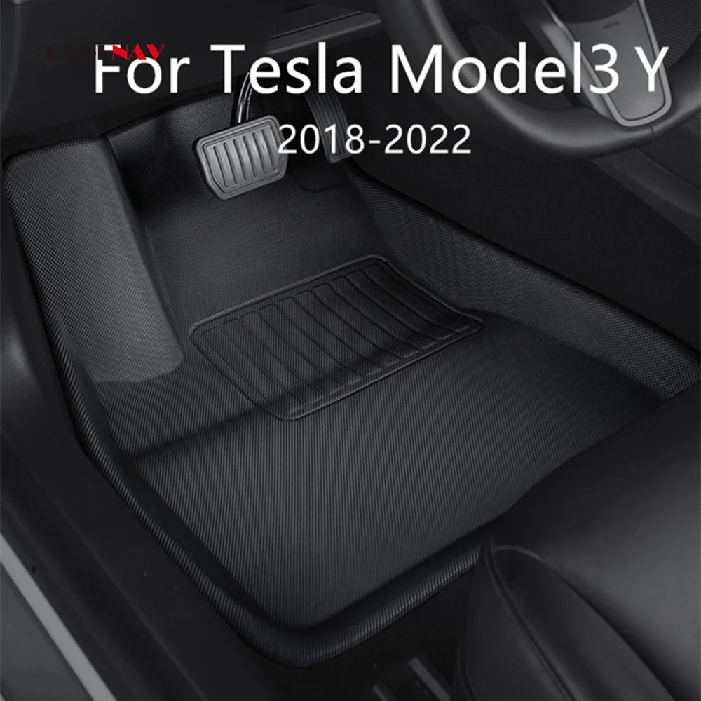 

GXGLNAV For Tesla Model3 Y Car Waterproof Non-slip Floor Mat TPE XPE Modified Accessories Fully Surrounded Special Foot Pad