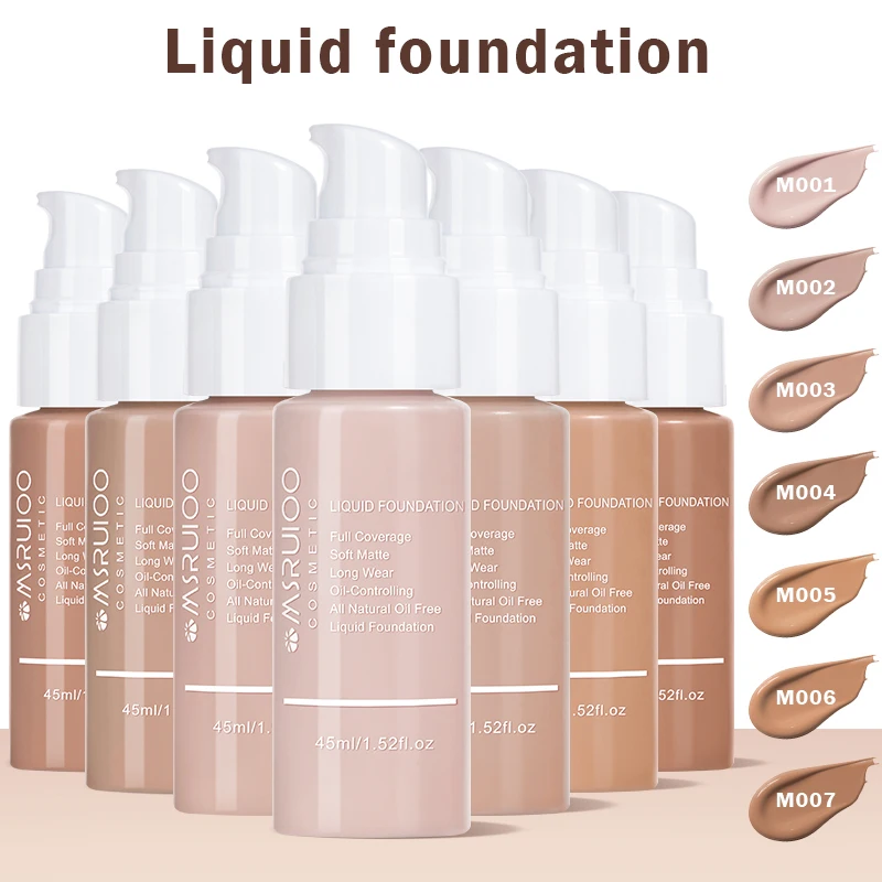 Порошковая жидкость MSRUIOO 1 длинное лицо полностью покрытое косметическими