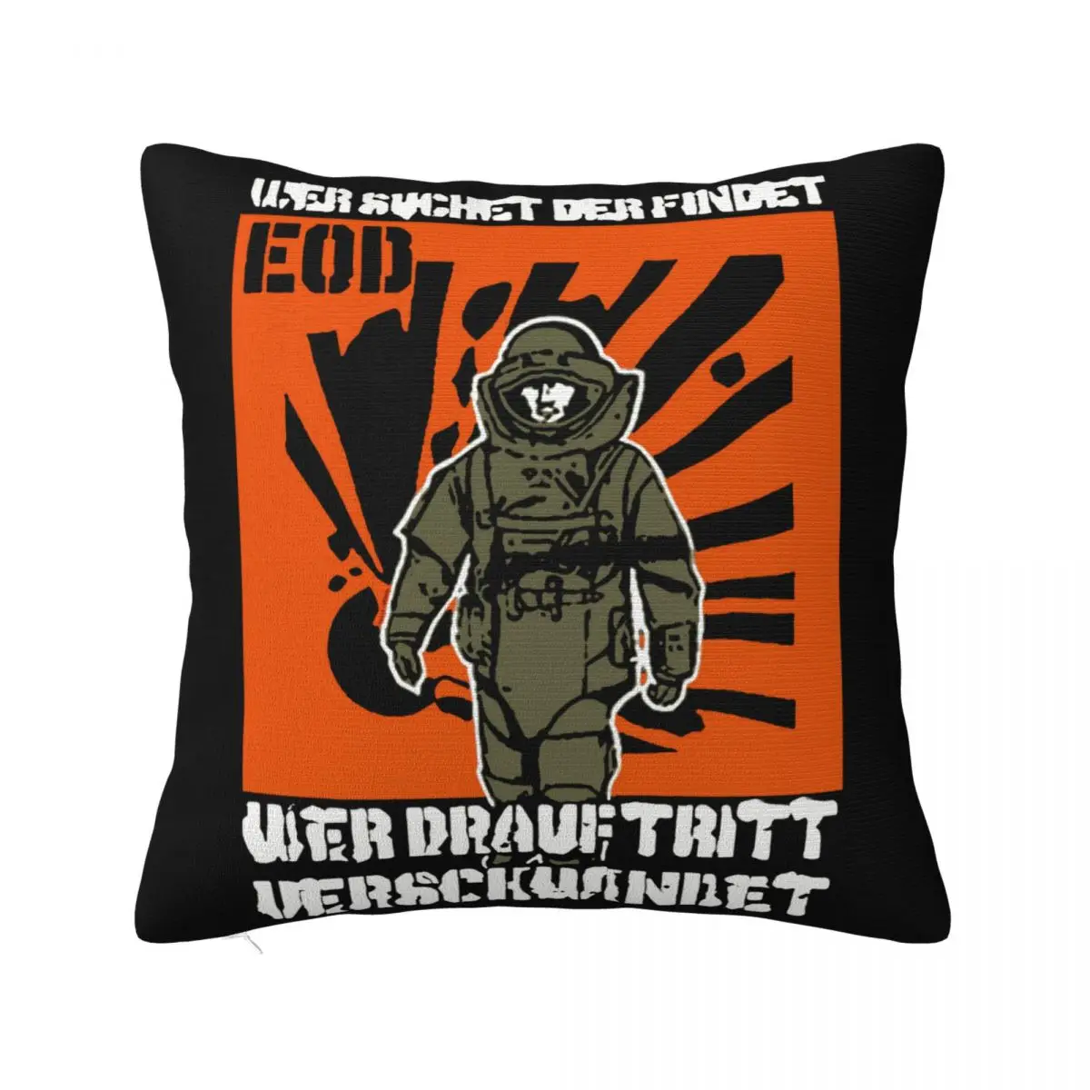 Фото Крутая мужская наволочка Eod Wer Suchet Der Findet Wer Drauf Tritt, новинка 2020, горячая распродажа, уникальная поп-подушка с принтом №1