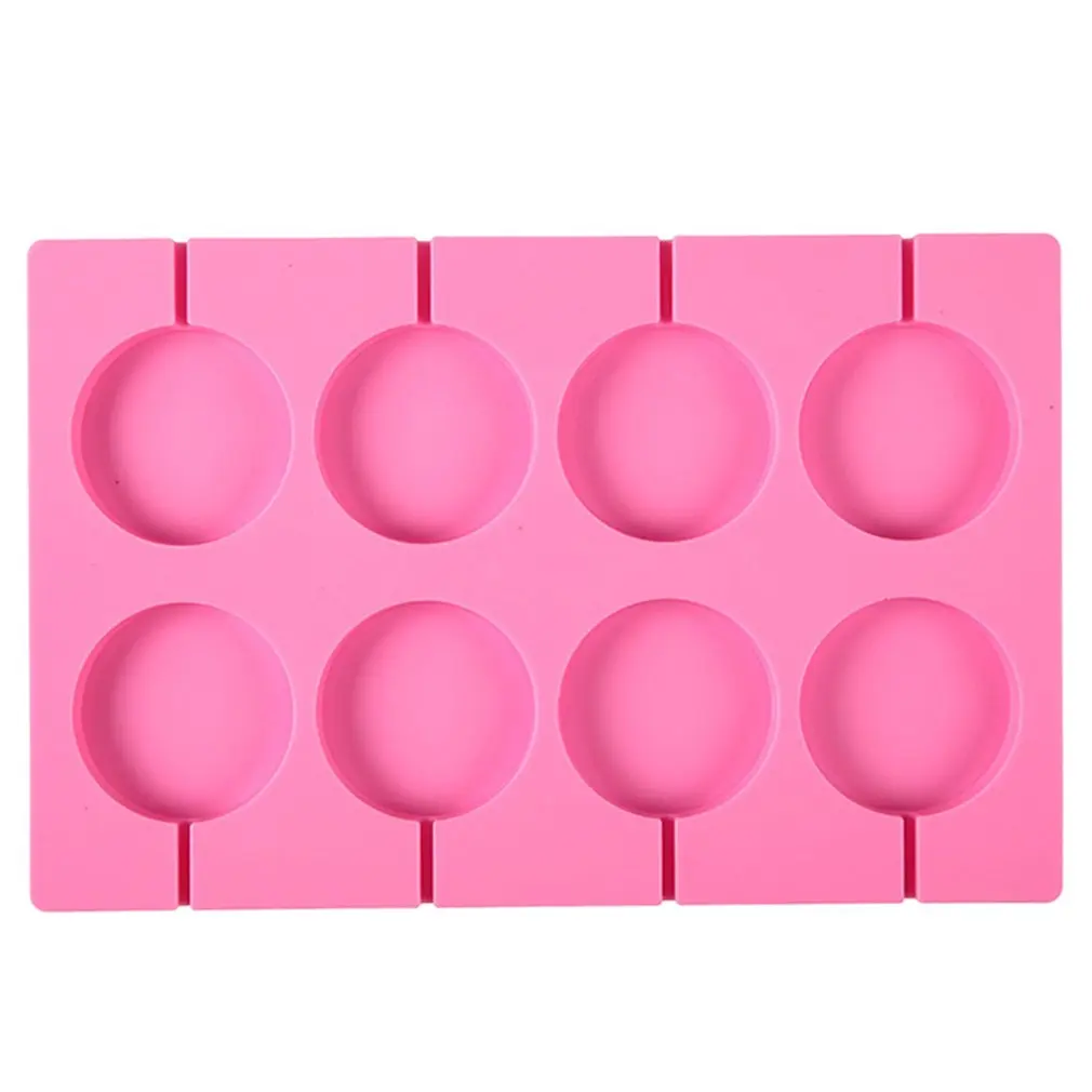 

8 Holes Cute Round Silicone Lollipop Molds Jelly and Candy Molds Cake Mold Variety Shapes Cake Decorating Form Silicone Bakeware