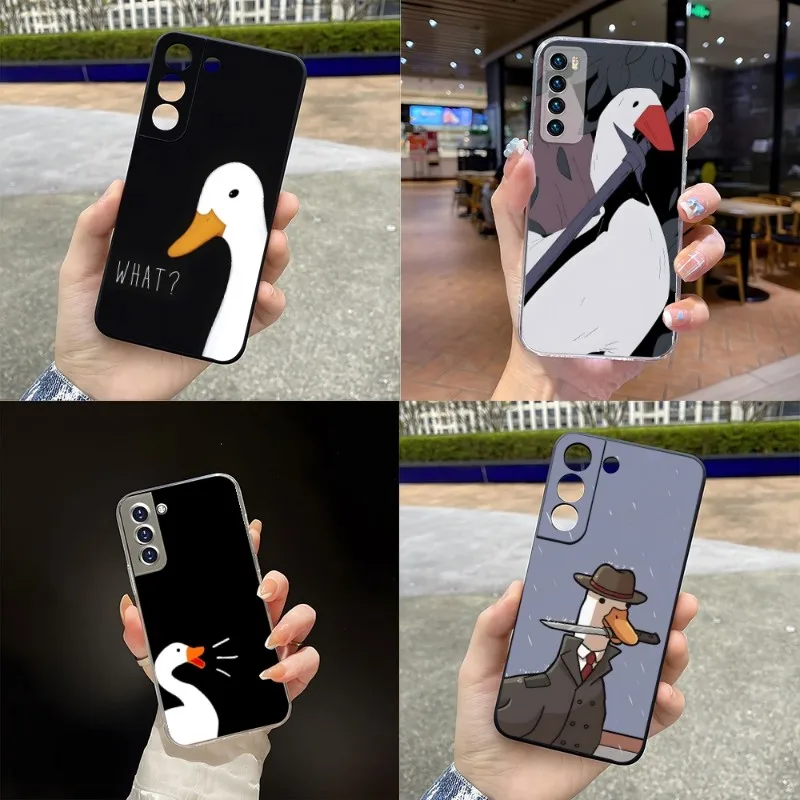 

Мультяшный милый чехол с гусиной игрой для телефона Samsung S23 Note 20 10 S30 S 22 10E Fe Pro Plus Ultra A12 A42 A71 A91 M32, силиконовый чехол