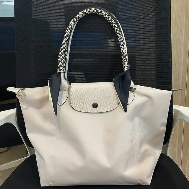 

women's bag large-capacity shopping bags Longchoamerp bag tote bags dumpling Luxury bag foldable nylon genuine Leather handbags