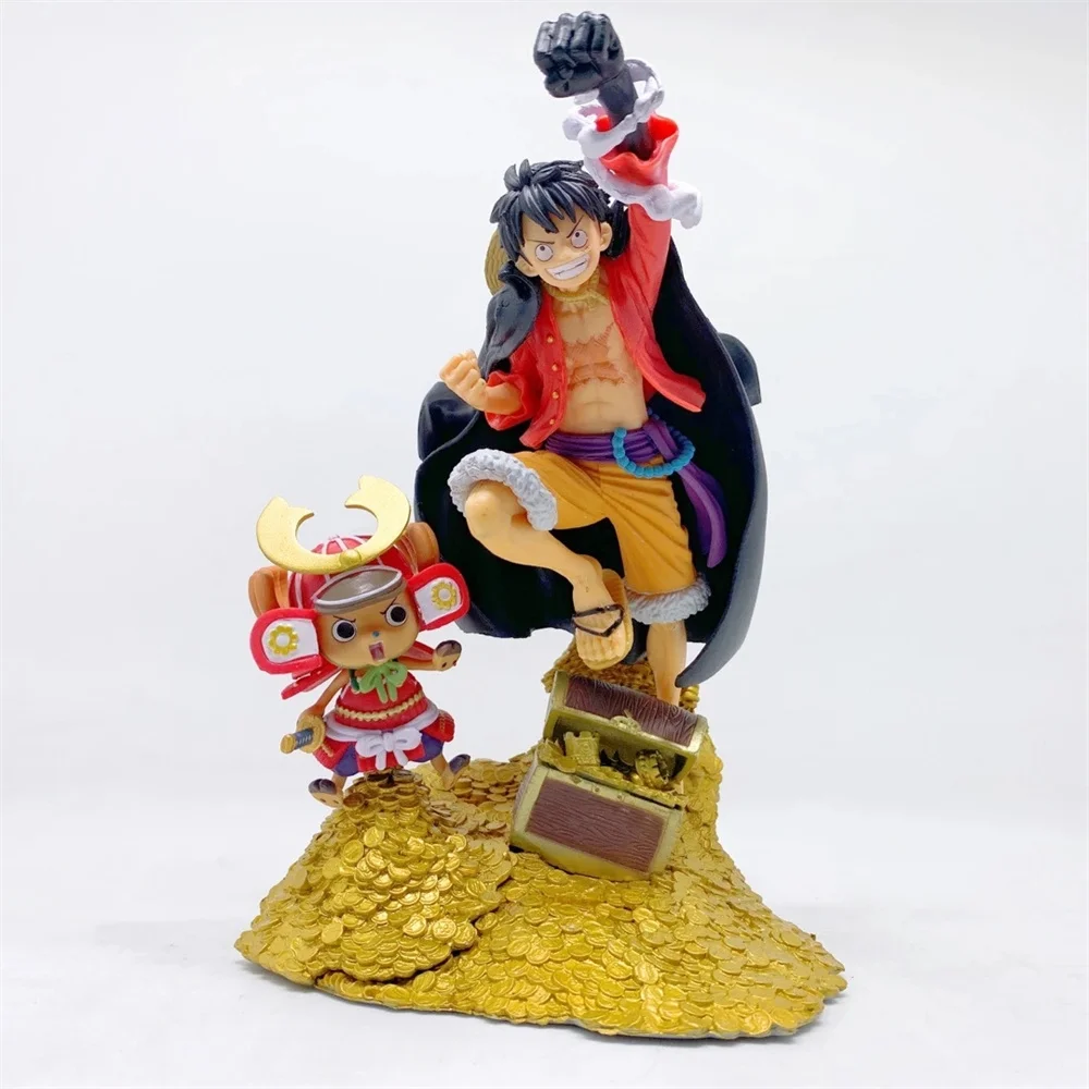 

Luffy Chopper Zoro Nami Warrior Battle Suit Gold Treasure PVC Action Figure Collectible Model Doll Kid Toy Birthday Gift