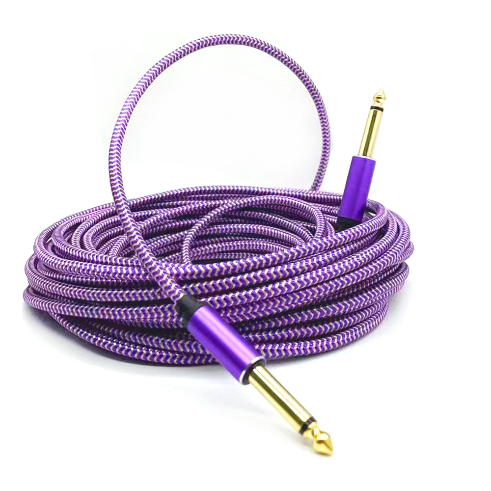 

10 м/15 м/20 м прибор под прямым углом разъем 6,35 мм моно-кабель с позолоченными фотоэлементами для электронной гитары