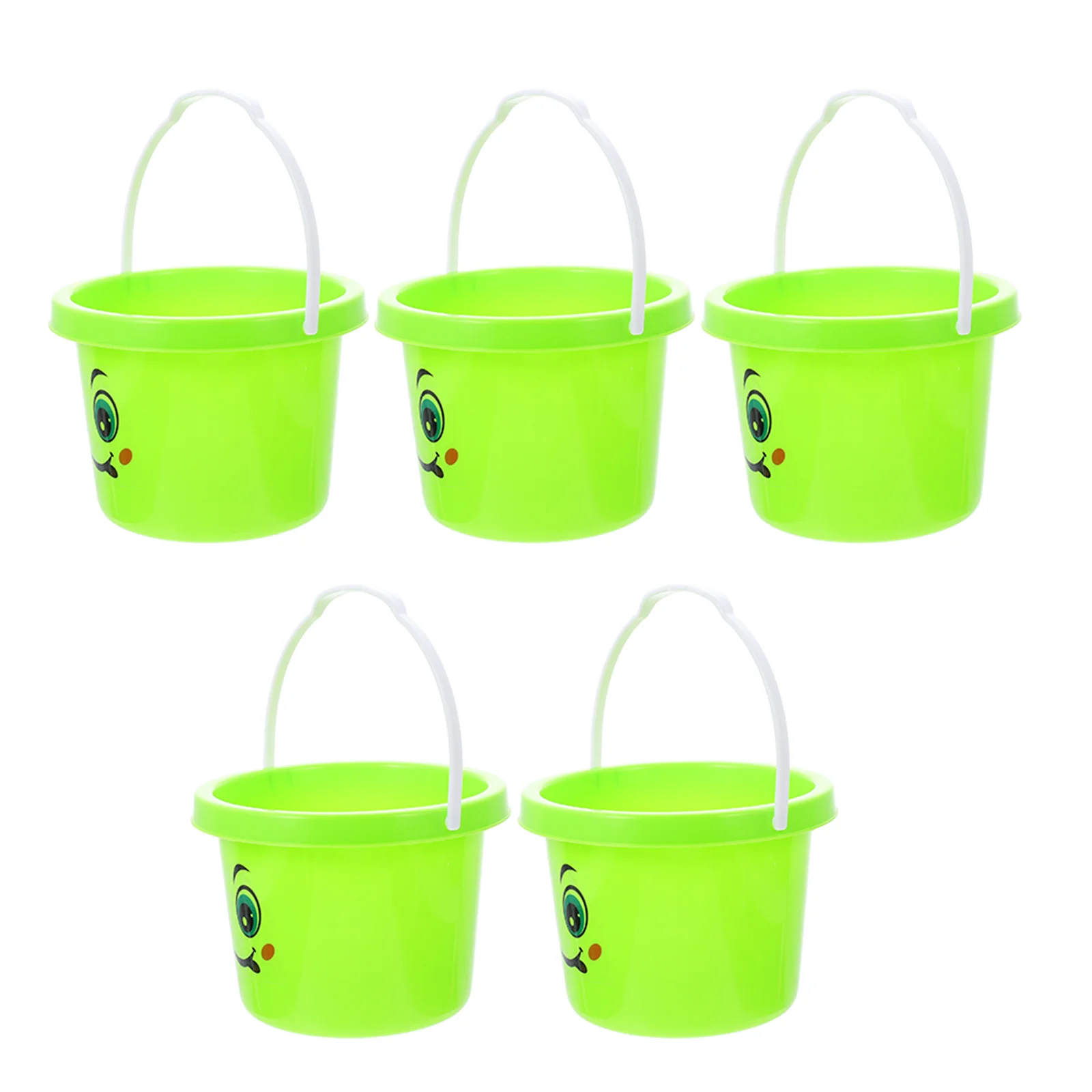 

5 Pcs Beach Toy Bucket Collapsible Portable Sand Buckets Fishing Toys Water Playthings Module Children Outdoor Pp Baby