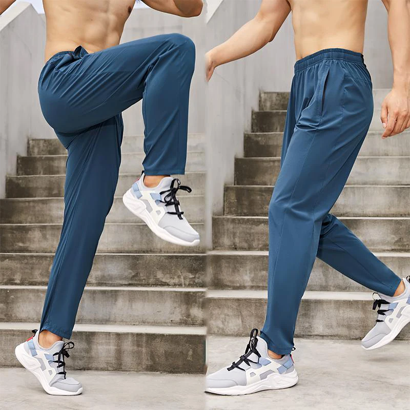 Men Sport Pants Running With Zipper Pockets Soccer Training Jogging Sports Trousers Gym Fitness Football Leggings Sweatpants