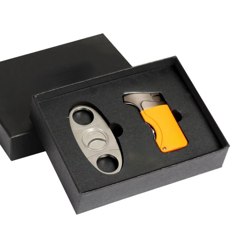 Cutter Accessories Set Gas Torch Lighters W/ Punch Sharp Cig