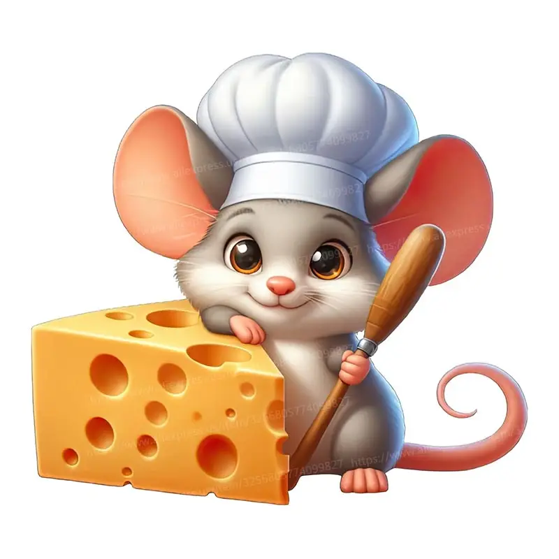 

Наклейка на стену "Маленькая Мышка с гигантским сыром"