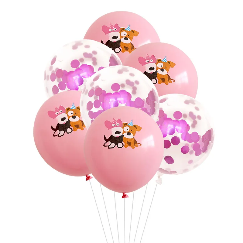 

10 шт., латексные воздушные шары 12 дюймов с принтом симпатичных мультяшных собак