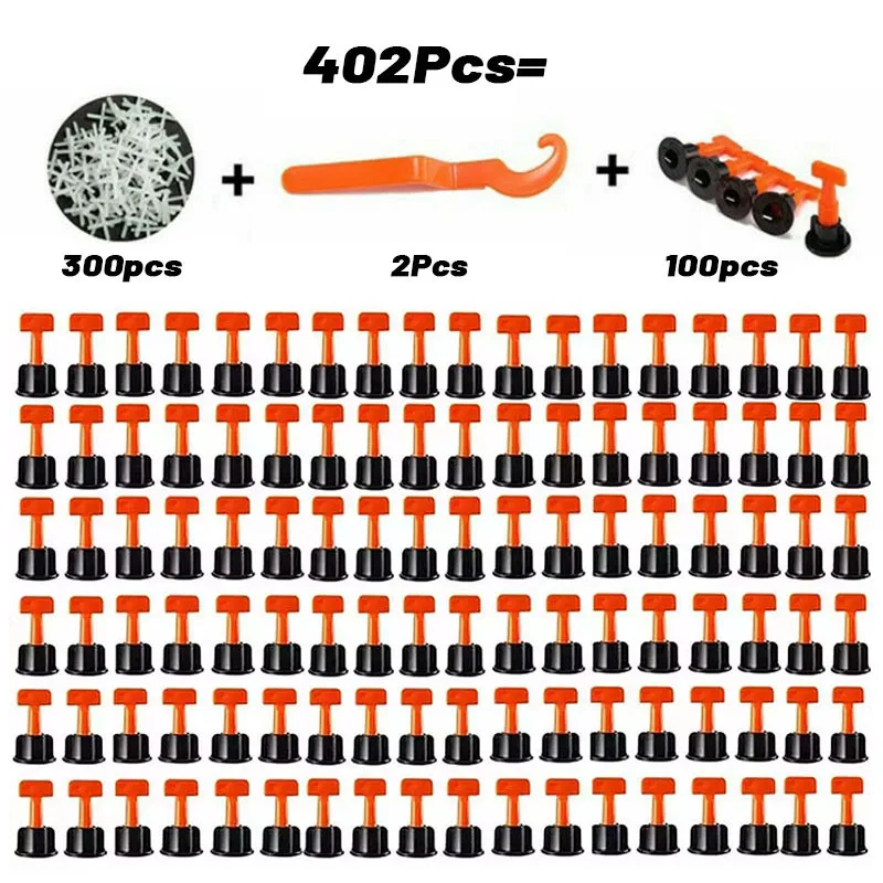 

402/253/126pcs Level Wedges Tile Spacers For Flooring Wall Tile Spacer Tile Leveling System Leveler Locator Spacers Plier