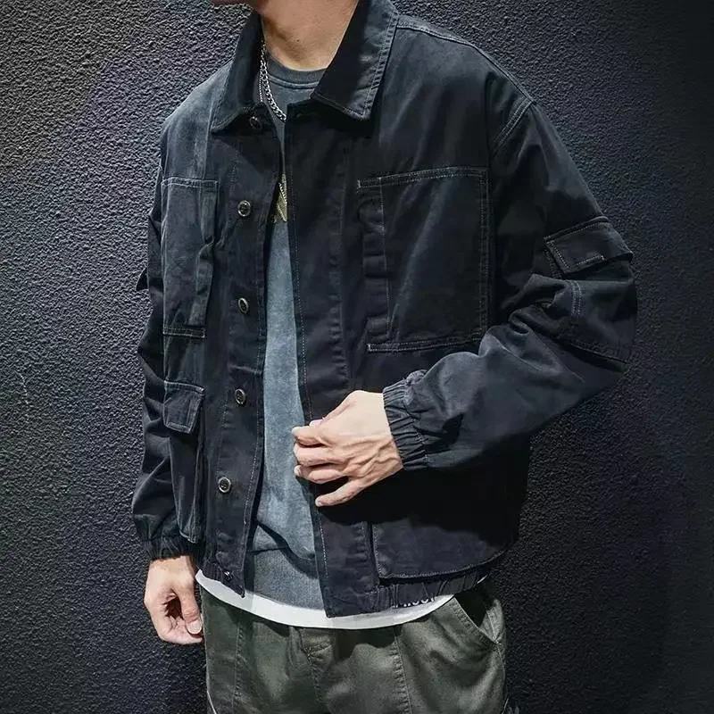 Мужская джинсовая куртка свободные мужские джинсовые пальто новая винтажная