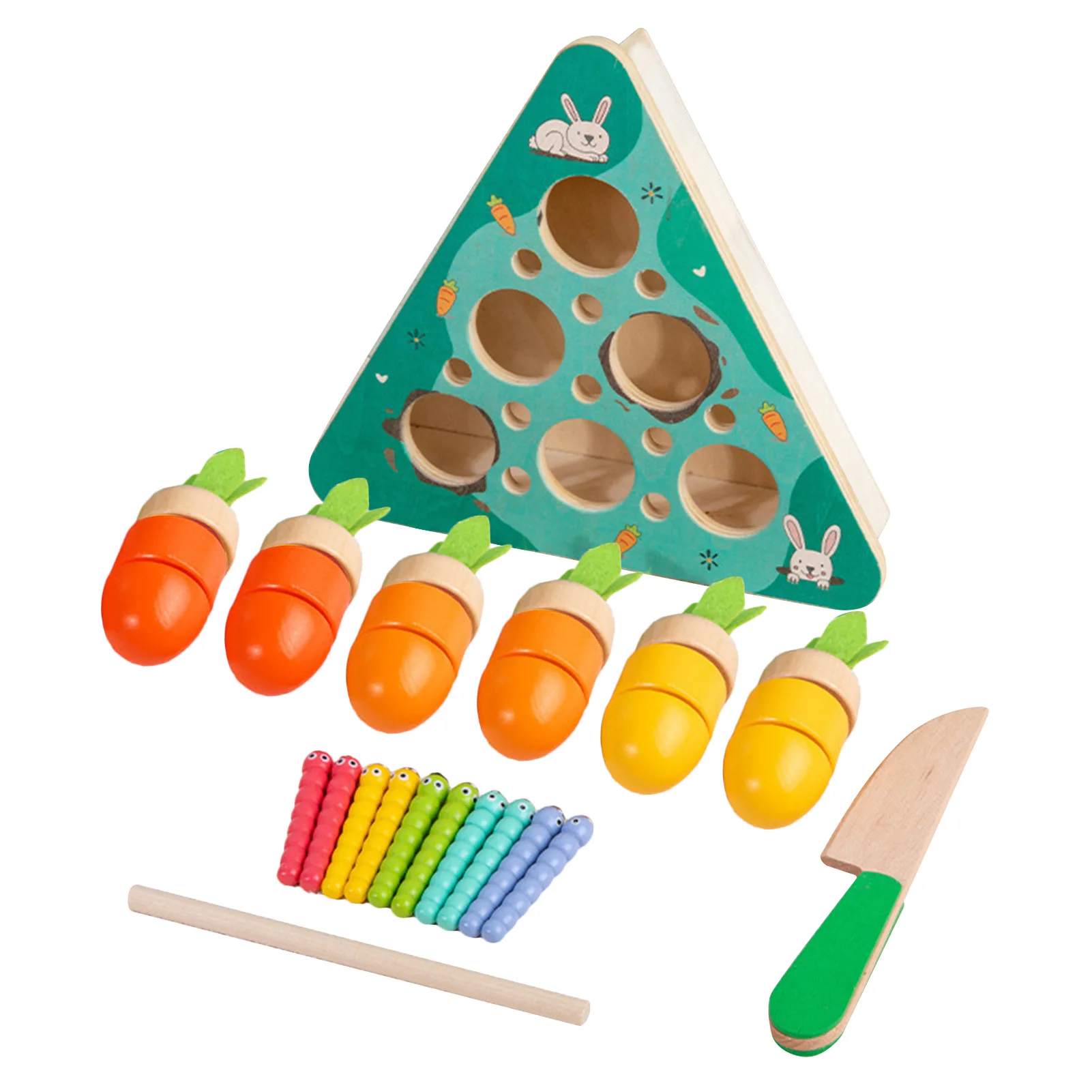 

Carrot Toys Wood Montessori Toys Fine Motor Skill Realistic Sound Carrot Toys Develop Skills Color And Shape Recognition