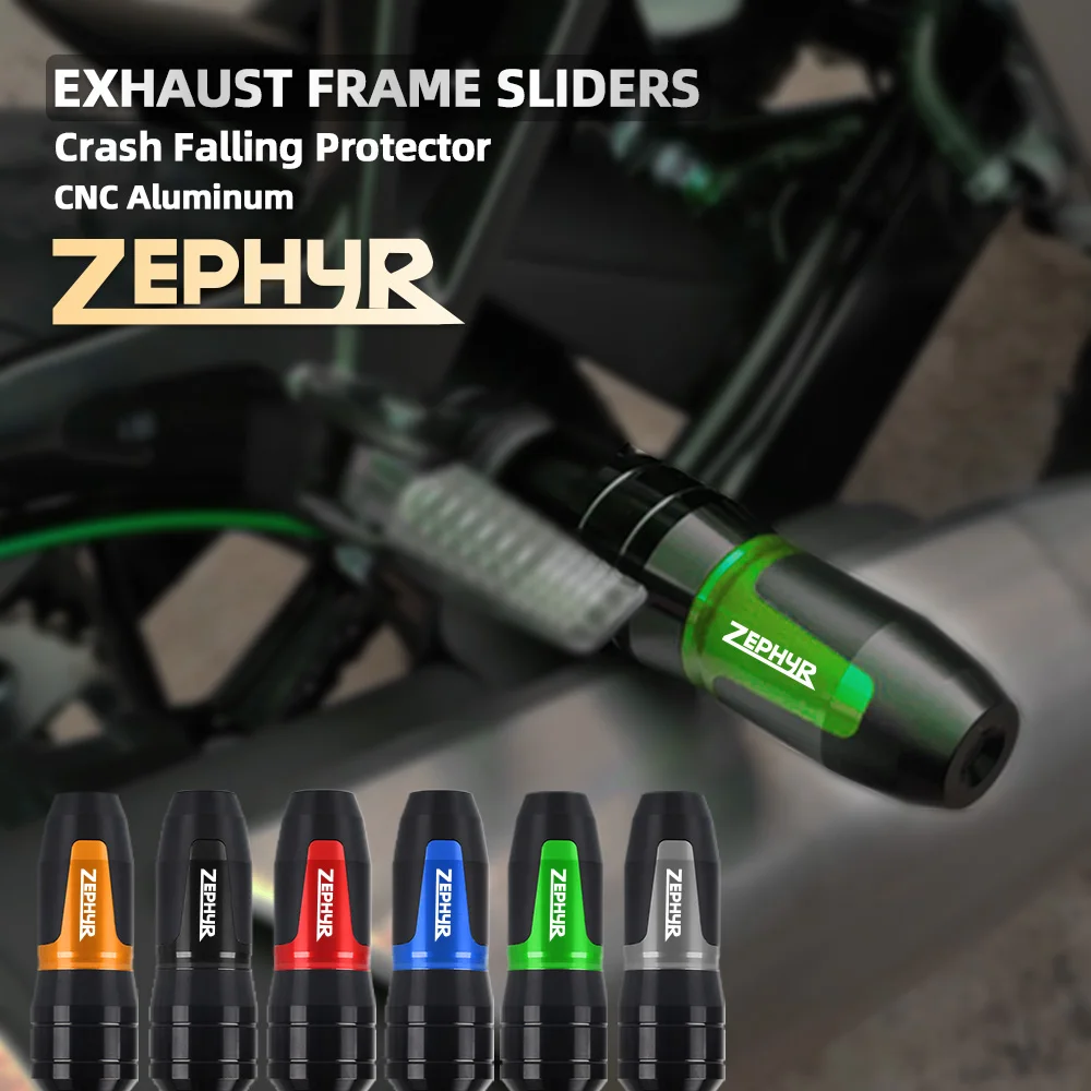 

FOR KAWASAKI ZR750 ZEPHYR 1991 1992 1993 Motorbike CNC accessories Exhaust Frame Sliders Crash Pads Falling Protector