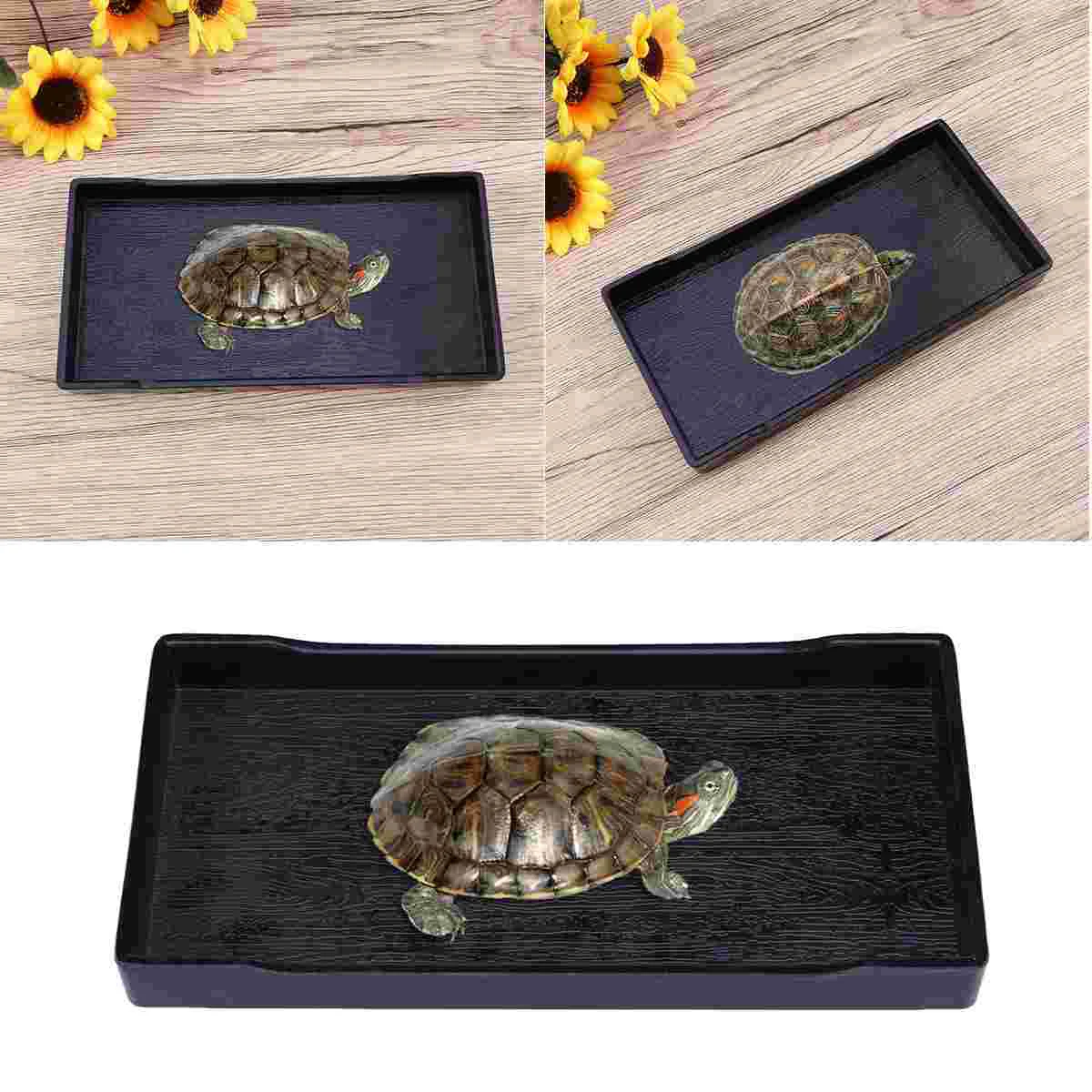 

Reptile Bowl Water Dish Tortoise Turtle Feeding Accessories Basin Bath Drinking Supplies Pet Large Habitat Snake Bearded Dragon