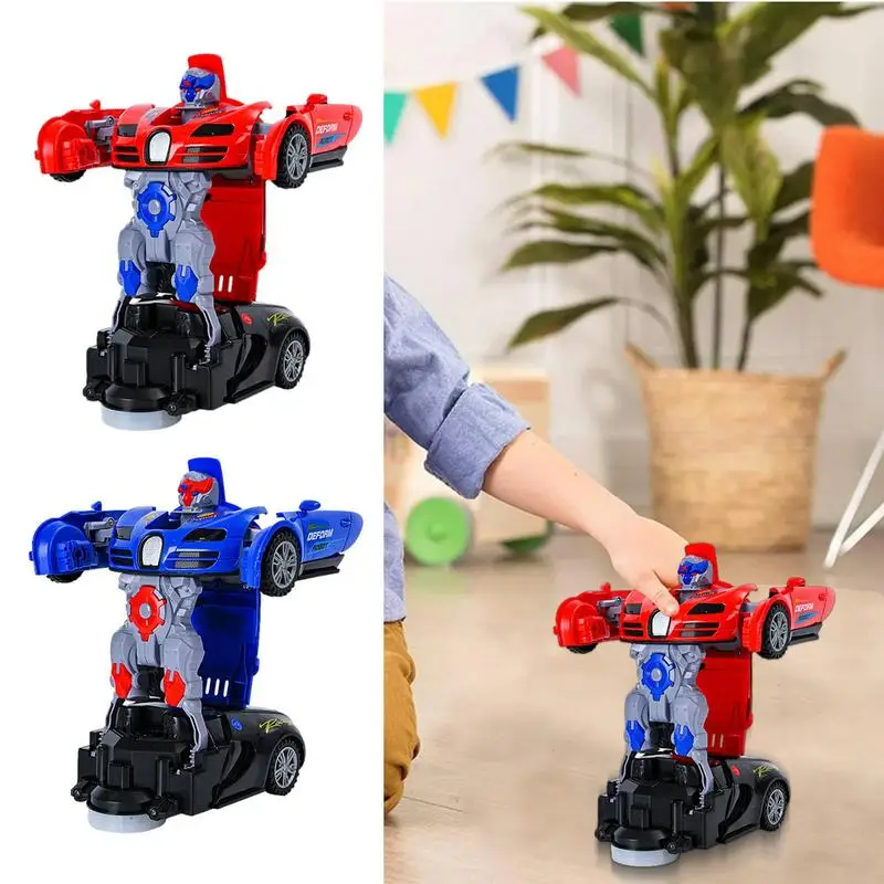 

2 In 1 Deformation Robot Car Model Mini Transformation Robots Toy For Boys Impact Vehicles Car Children Toys