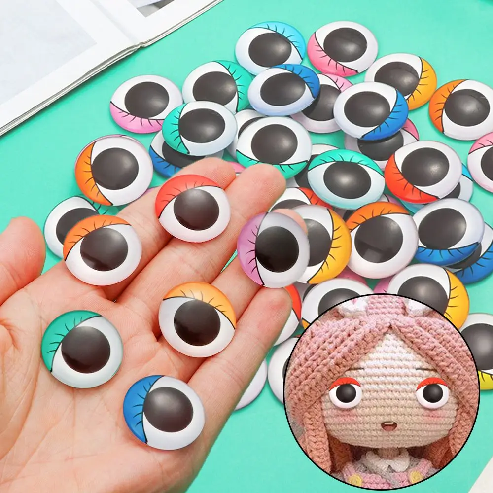 

Круглые стеклянные кукольные глаза для поделок, Фото Кабошон «сделай сам» с плоской задней поверхностью, ювелирные изделия ручной работы, а...