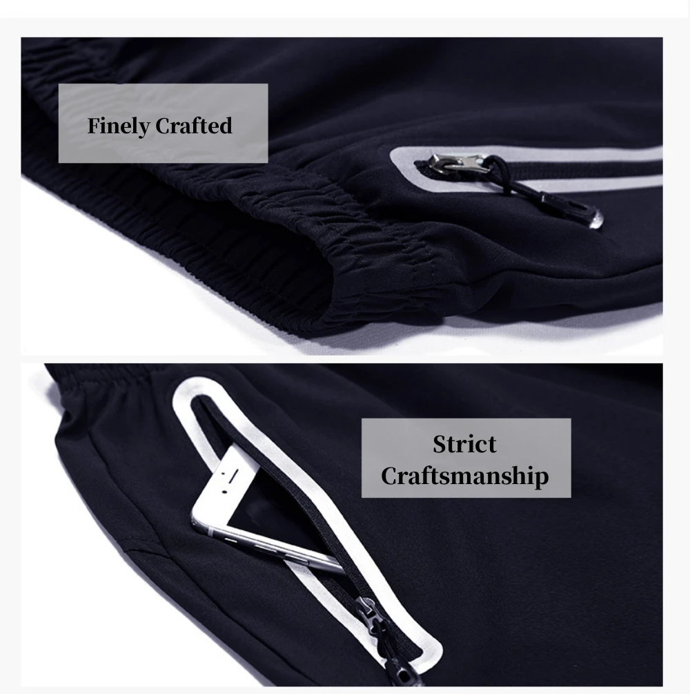 2/5pcs Men Running Shorts Gym Sports Shorts Zipper Pocket Breathable Striped Quick Dry Workout Training Fitness Jogging Short