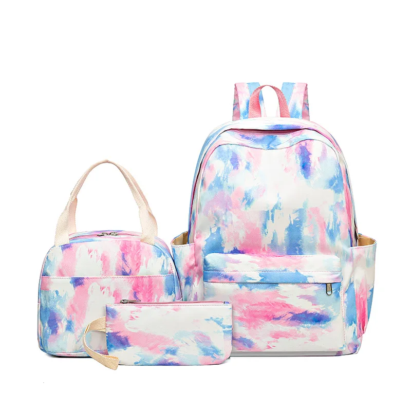 

3pcs/set School Backpack For Teenagers Girls Kids Student Backpack Children Large Capacity Waterproof School bag With Lunch Bag