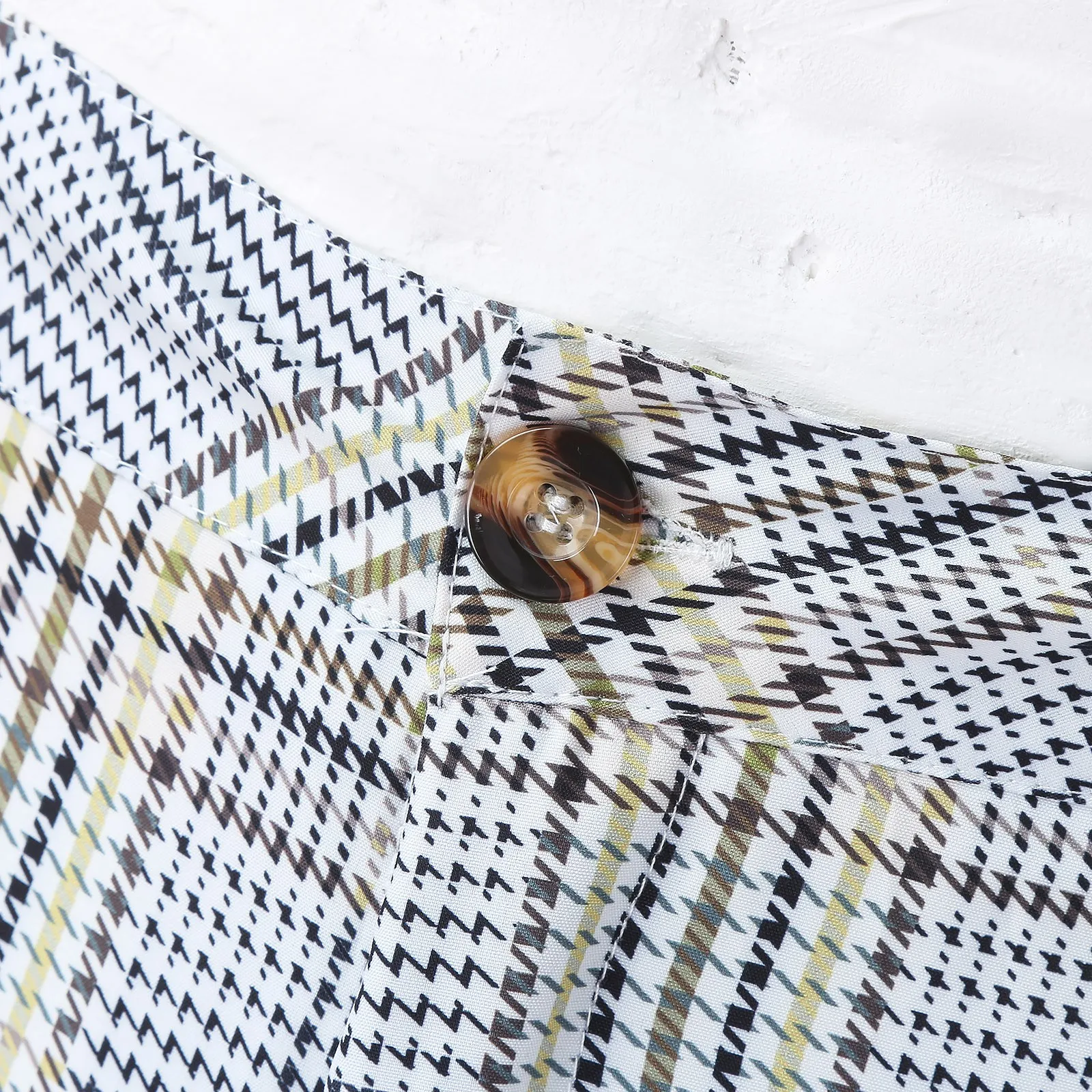 Мужские повседневные брюки в клетку с принтом для вечеринок эластичные