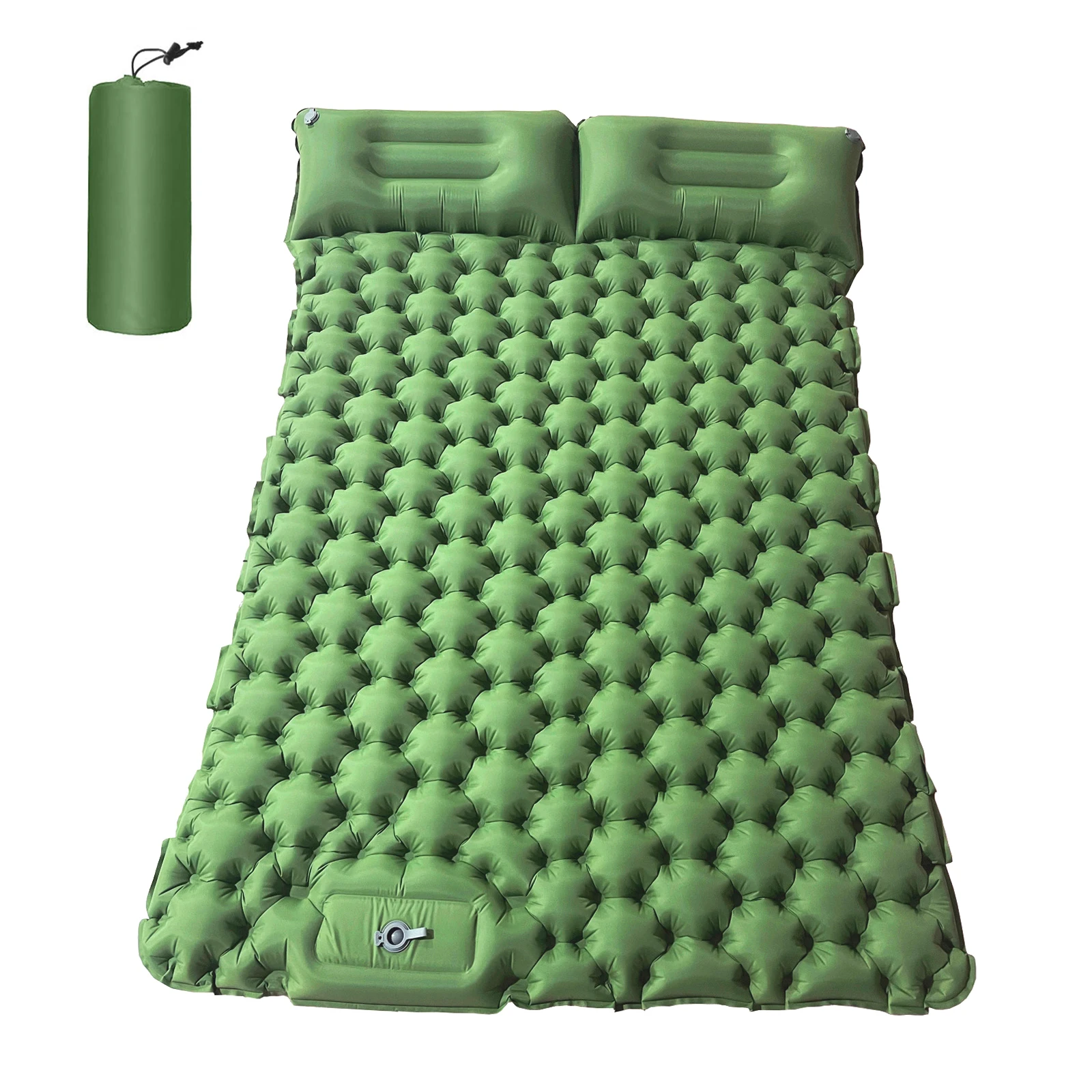 2 Person Camping Mat with Air Pillow Portable Air Mattress Waterproof Backpacking Sleeping Pad Camping Sleeping Pad